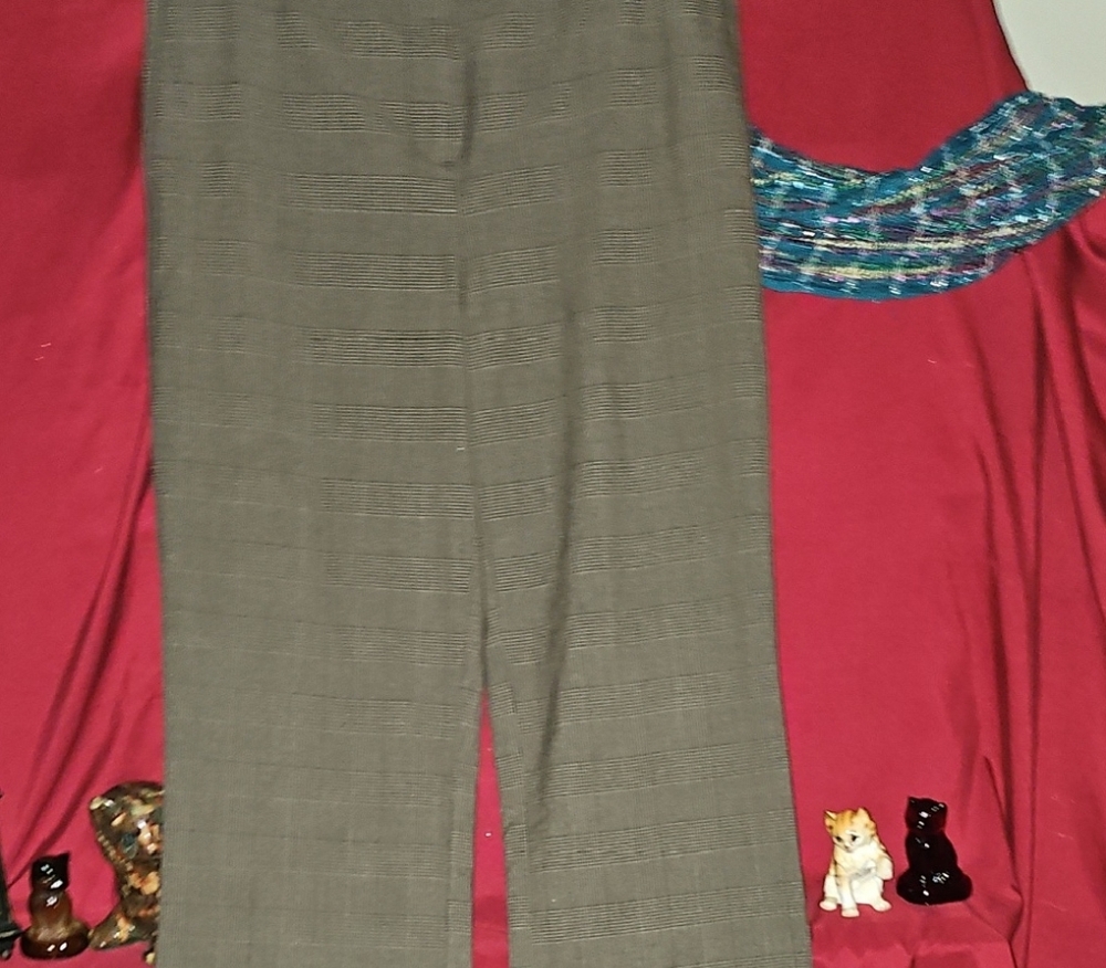 EUC Rachel Zoe Women's Brown Plaid Trousers